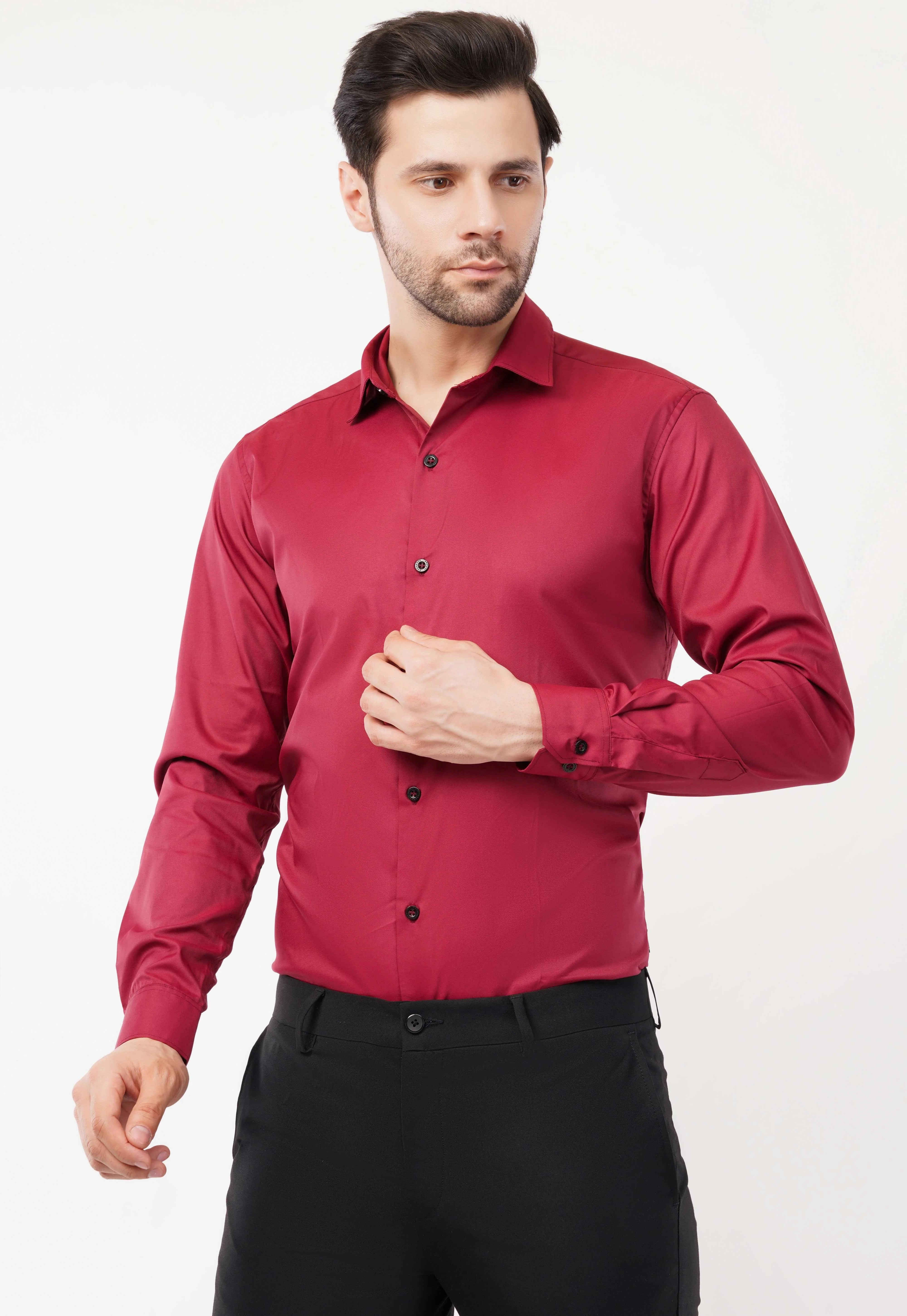 Crimson Luxe Full Sleeve Formal Shirt